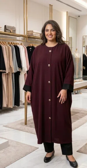 بس ب 5دنانير لون عنابي غامق طويل بتلبس مقاسات كبيرة من وزن 90 لحد 140 كيلو بتجنن عاللبس