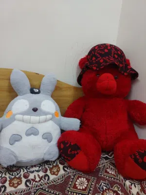 Teddy bear and rabbit . Both are in good condition.