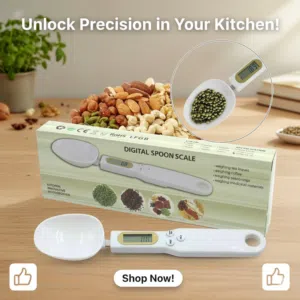 ملعقة القياس الرقمية بدقة عالية 0.1g إلى 500g للمطبخ - Digital Spoon Electronic Spoon