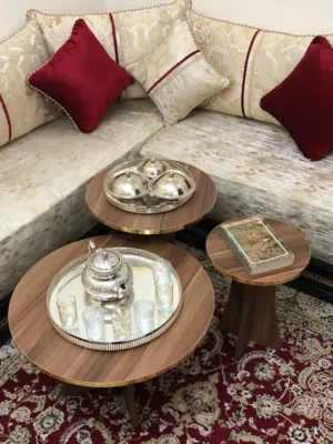 Table basse gigogne 3 pièces en MDF 18  haute qualité – Design élégant, couleurs au choix, livrais
