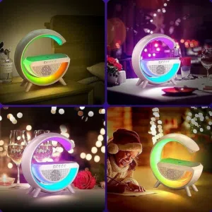 مضخم صوت وشاحن جوال لاسلكي اضاءة شكل G