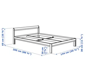 Double bed size