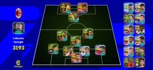 حساب بيس تقييم 3193 pes  efootball mobile  ابراهيموفيتش + بيليه