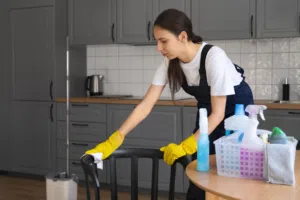 Cleaning and Babysitting  -Ensuring the house the rooms and the all compound is tidy