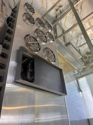 وجاق كنافة (غاز كنافة )شبه وكالة 5 عيون صغيرة و 3 كبيرة وجرل ومكان ل الجرة ستانلس