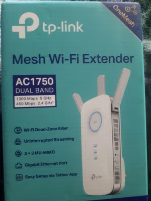 TP-LINK Wireless Range Extender AC1750 RE450 450Mbps on 2.4GHz + 1300Mbps on 5GHz مقوي وراوتر