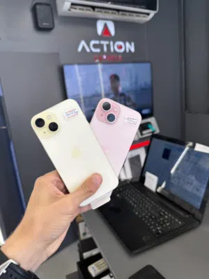 iPhone 15 128gb/بطاريات 90/95 مستعمل بحالة الوكالة الأجهزة ولا ربع خدش مدخل خط
