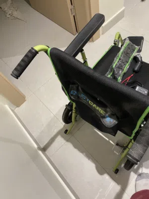 Electrical wheelchair with joystick for handicapped person