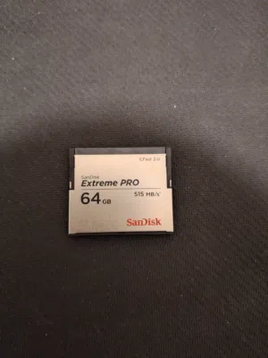 بطاقة سانديسك إكستريم برو 64 جيجابايت CFast 2.0 بسرعة 525 ميجابايت/ثانية ودقة 4K 3500x