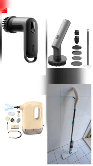 HOTO Electric Spin Scrubber(2 type's ) with different type's of Brush Heads & Handheld Steam Cleaner