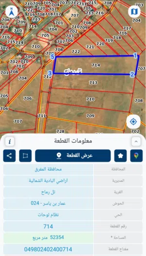 52 دنم زراعيه بقوشان مستقل اراضي المفرق