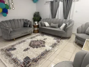 Beautiful gray sofa set للجادين فقط serious buyers only