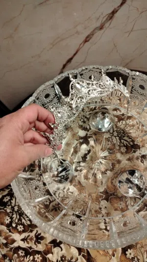 تاج عروس فضي شورفسكي جديد غير مستعمل