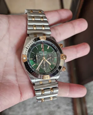 بريتلينج سوبر ماستر أعلى من الماستر ذهبي مينا اخضر نادر يوجد AP ويوجد باتيك فيليب سوبر ماستر مميزة