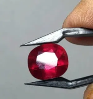 Certified Natural Ruby Stone 7.60 Cts Elongated Cushion Cut Red Gemstone