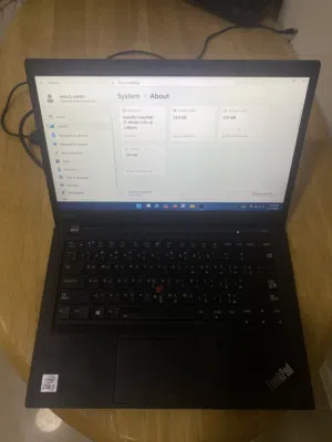 Thinkpad laptop lenovo i7 gen 10 24gb ram ddr4  بحالة جيده مستعمل