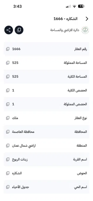Residential Land for Sale in Amman Shafa Badran