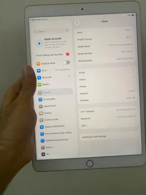 آيباد آير 3 ipad air مساحة 64gb مناسبة للدراسة والتصفح واللعب تابع الوصف.  iPad Air 3, 64GB