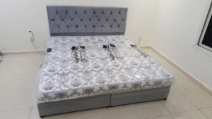 سراير نوم نفرين متوفر مع المراتب جديده ه سعر  معقوله Brand new wooden king size beds available