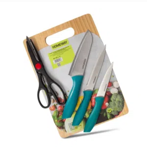 5-Piece Kitchen Knife Set with Chopping Board