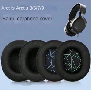 متوفر ear pads لسماعات ال SteelSeries Arctis 3/5/7/9 وال Arctis pro لون اسود جديدة