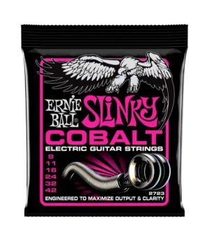 اوتار جيتار الكترك – Ernie Ball Super Slinky Cobalt Electric Guitar Strings 9-42