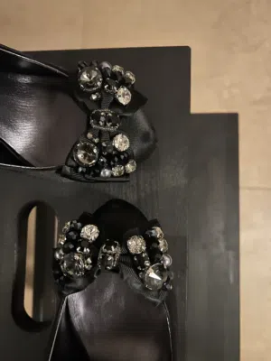 1To3 bow rhinestone shoes