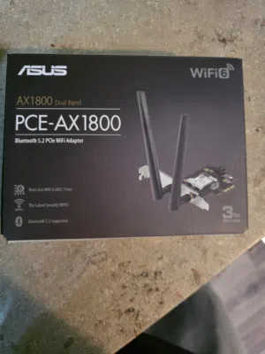 asus pce ax 1800 wireless network adaptor for wifi and Bluetooth for pc. in excellent condition
