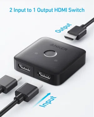 Anker 4K  HDMI Switch من 1الى 2 لتشغيل جهازين على شاشة واحدة