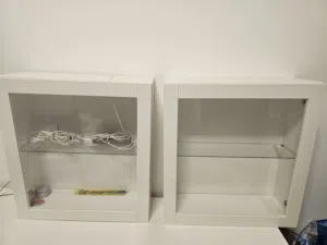 صندوقان من إيكيا بأبواب زجاجية/Two IKEA glass door boxes