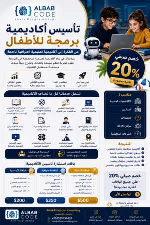 خدمة تأسيس أكاديمية برمجة للأطفال