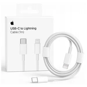 كابل شحن Apple من نوع USB-C إلى Lightning بطول 1 متر.يدعم الكابل الشحن السريع للأجهزة المتوافقة