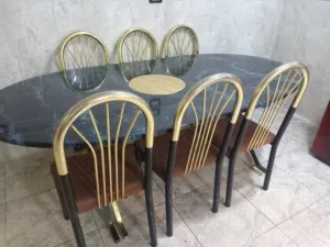 ميز طعام مرمر 6 كراسي قياس جبير