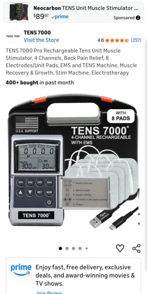 جهاز تحفيز العضلات TENS 7000 Pro