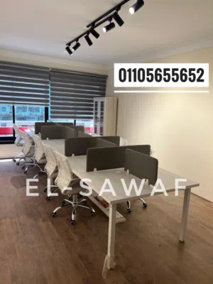 خلية عمل خشبmdfاسباني،مكاتب موظفين،ورك ستيشن،بارتيشن،work station,partition،خليه رباعية،أثاث مكتبي