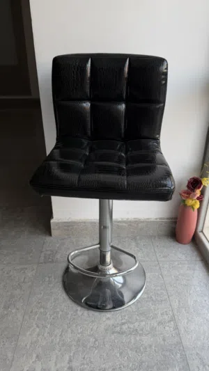 Bar stool HAMMEL black/chrome