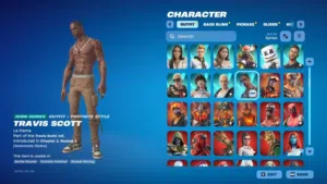 حساب فورت نايت 480 سكن + ترافس سكوت +اكسات وسكنات ايتم شوب