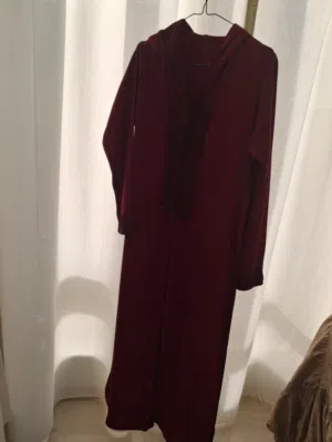 جلابة تطريز مغربي لون عنابي