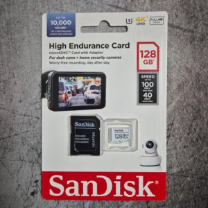 Sandisk High Endurance MicroSD Card for Dash Cams and Security Cameras