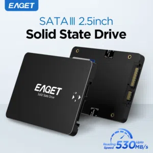 تخزين SSD EAGET S205 – 480GB SATA III جديد هيلث 100% ومتوفر توصيل بدينارين لجميع المحافظات