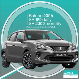 Suzuki Baleno 2026 for rent in Jeddah - Free delivery for monthly rental