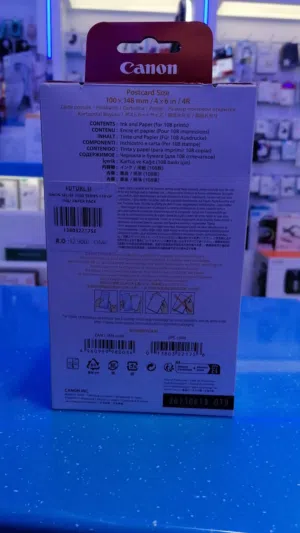 Canon Selphy printer Ink and Paper, 108 sheet of 4x6in paper  حبر وورق طابعة Canon Selphy، 108 ورقة