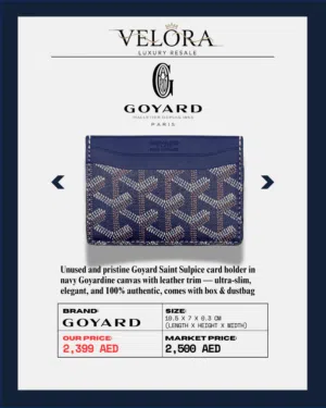 Goyard Saint Sulpice Card Holder Navy Blue – Authentic