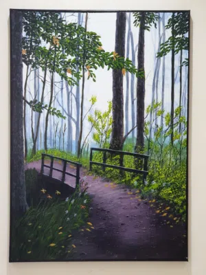 silent path painting (original) 60cm x 90cm Acrylic on canvas  SanoyaArtz