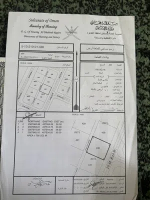 ارض سكنيه للبيع قريبه من الشارع العام عبري ( الجبيه)