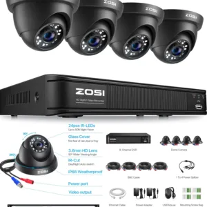 منظومة مراقبة 4 كميرات دقة 5 ميقا