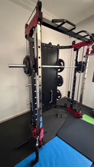 Home gym and treadmill