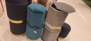 كرسي تسريحة _ بف _ طاولة دائرية  كل حاجة من دول