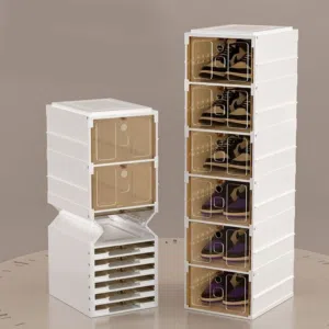 منظمة لتخزين الأحذية والأغراض الشخصية، يوجد غطاء لكل طبقة ( 6 طبقات