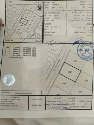 أرض سكنيه في الحاجر الاولى